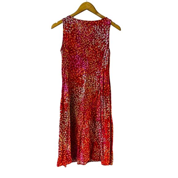 J. Jill Printed Sleeveless Shift Dress Size 4 Pink - Picture 2 of 7